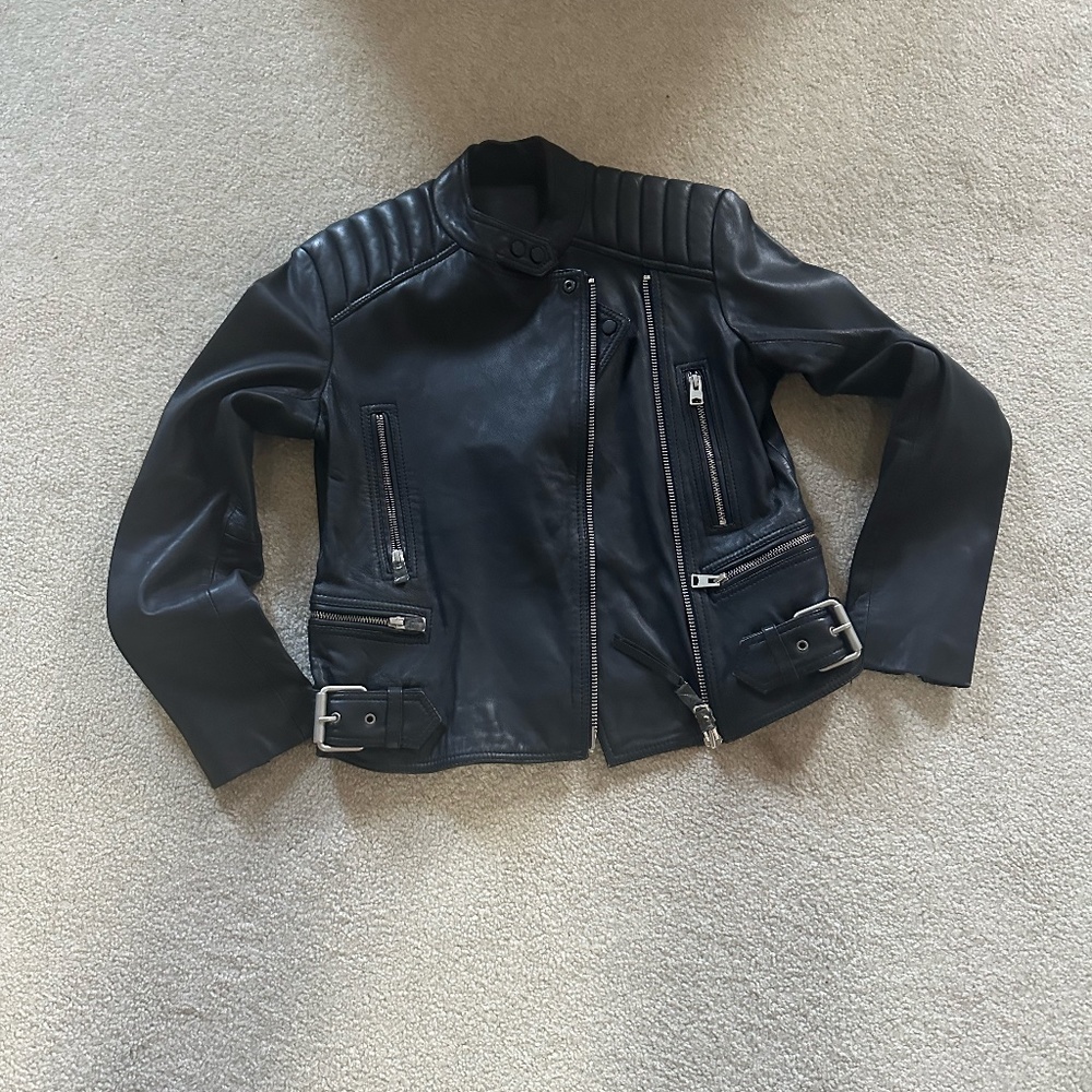 ALLSAINTS Genuine Leather Siennas Biker Jacket